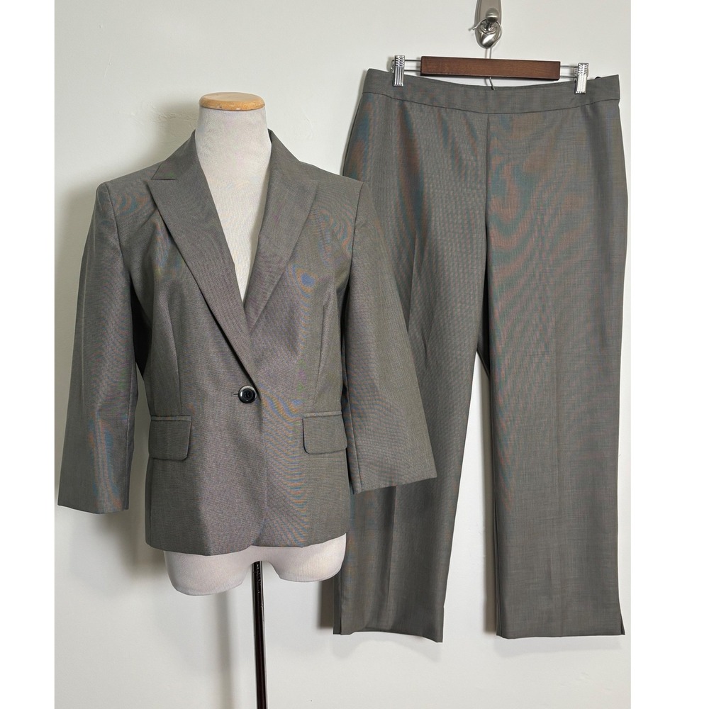 Evan-Picone Womens Pant Suit 10/12P Business Career Office Blazer Trousers 2pc